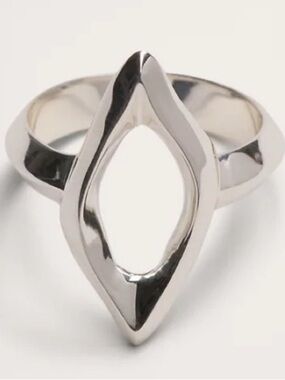 Banana Republic Lyssa Open Marquise Ring - Silver Plated by Aureus + Argent SZ 6